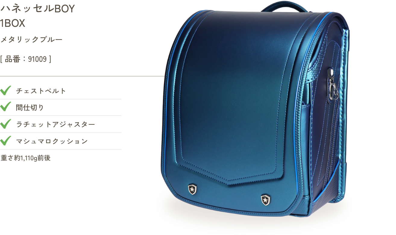 ハネッセルBOY 1BOX  ブラックブルー