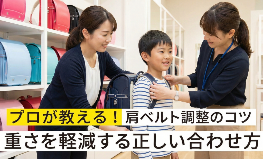 【プロが教える】ランドセルの肩ベルト調整のコツ！「重さ」を軽減する正しい合わせ方とは？